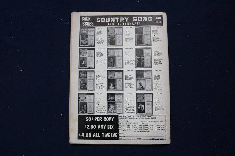 1970 OCT COUNTRY SONG ROUNDUP MAGAZINE - G. JONES & T. WYNETTE COVER - E 18133