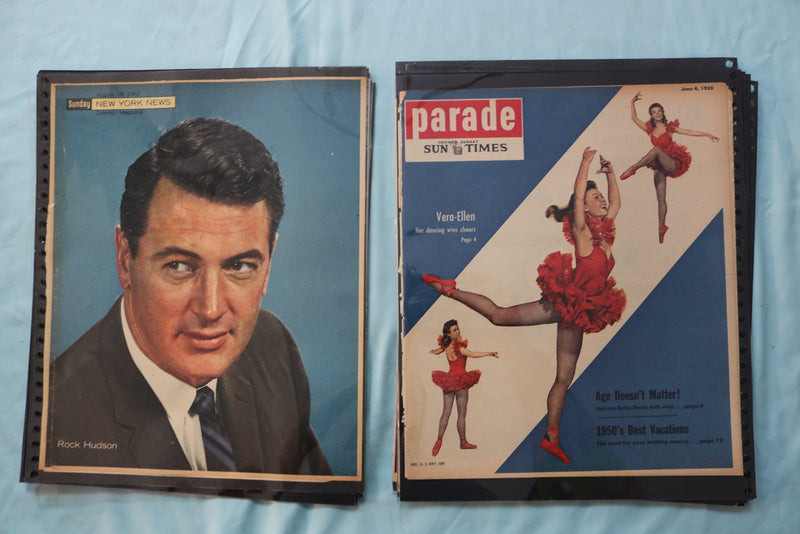HOLLYWOOD MOVIE STAR SCRAPBOOK PAGES - 200+ PAGES AND 3 EMPTY ALBUMS - E 26488