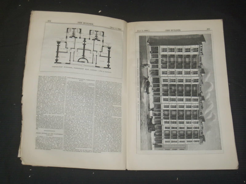 1865 JULY 8 THE BUILDER ARCHITECT MAGAZINE - ILLUSTRATIONS - ST 415V