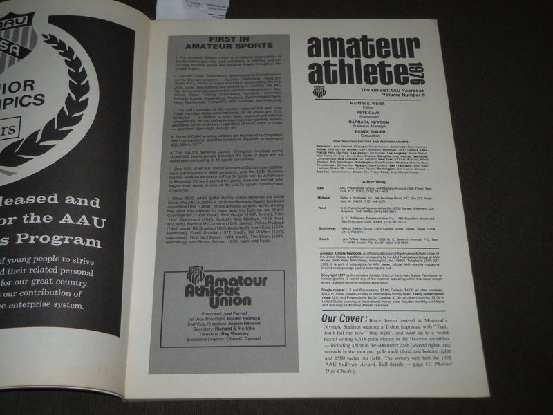 1976 AMATEUR ATHLETE MAGAZINE - BRUCE JENNER COVER - CAITLYN JENNER - J 2774