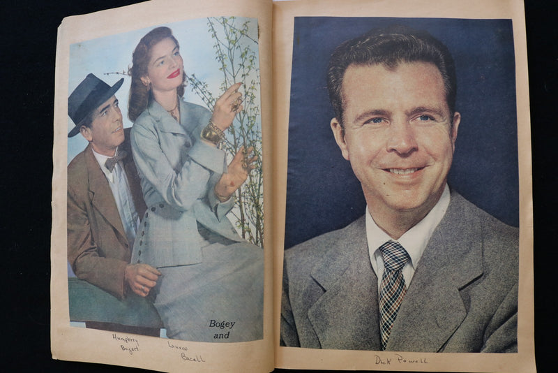 1940'S COLOROTO MOVIE STARS SCRAPBOOK - JIMMY DURANTE - INGRID BERGMAN - E 24935