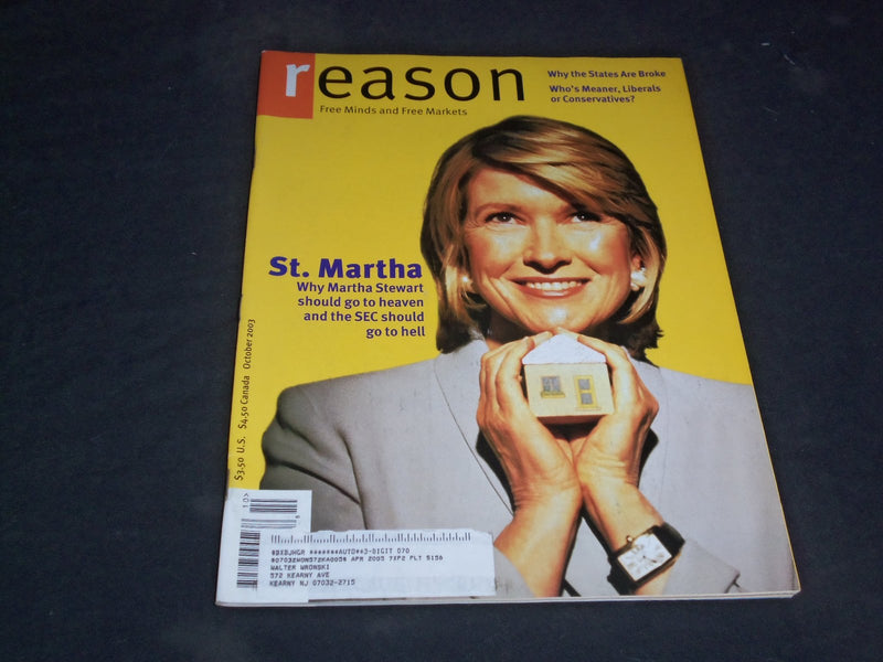 2003 OCTOBER REASON MAGAZINE - MARTHA STEWART- SP 6266