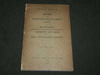 1923 BRITISH MUSEUM GUIDE TO EXHIBITED MANUSCRIPTS PART II BOOK - J 6149