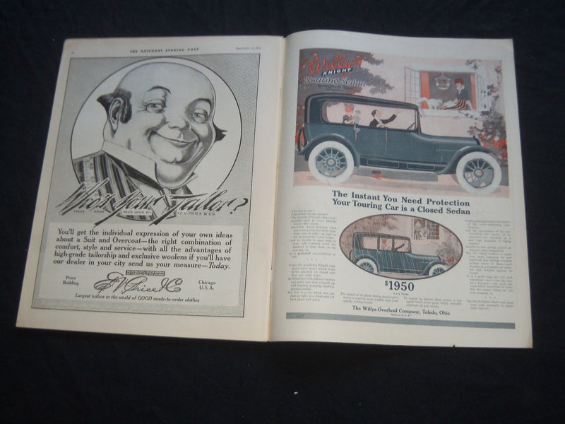 1916 SEPTEMBER 23 THE SATURDAY EVENING POST MAGAZINE - ILLUSTRATED COVER -SP 744