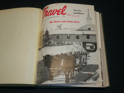 1953 JANUARY-DECEMBER TRAVEL MAGAZINE BOUND VOLUME - GREAT COVERS - KD 5997
