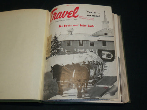 1953 JANUARY-DECEMBER TRAVEL MAGAZINE BOUND VOLUME - GREAT COVERS - KD 5997