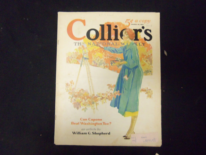1931 OCT 10 COLLIER'S MAGAZINE - GREAT ILLUSTRATIONS, ARTICLES & ADS - ST 3606