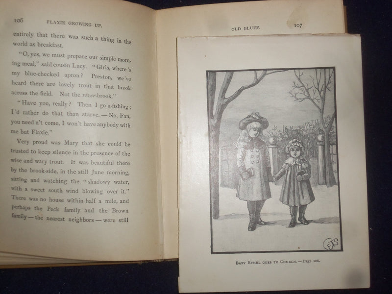 1884 FLAXIE GROWING UP HARDCOVER BOOK BY SOPHIE MAY - KD 9070