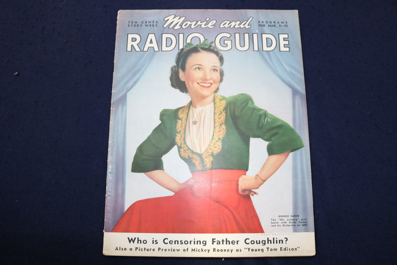 1940 MARCH 9-15 MOVIE AND RADIO GUIDE MAGAZINE - BONNIE BAKER COVER - E 9235