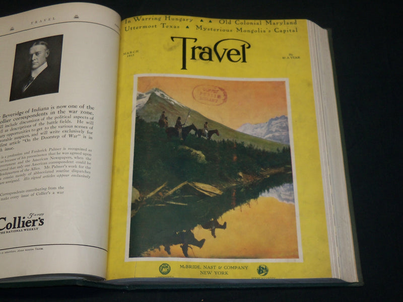 1914 NOVEMBER-1915 OCTOBER TRAVEL MAGAZINE BOUND VOLUME - GREAT COVERS - KD 5967