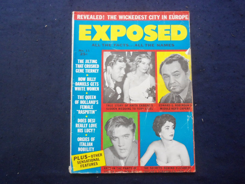 1956 NOVEMBER EXPOSED MAGAZINE - ELVIS-ELIZABETH TAYLOR-ANITA EKBERG - SP 4781M