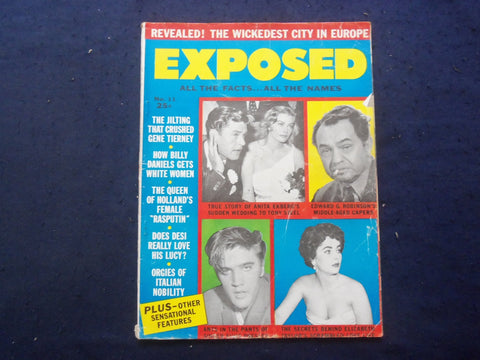 1956 NOVEMBER EXPOSED MAGAZINE - ELVIS-ELIZABETH TAYLOR-ANITA EKBERG - SP 4781M