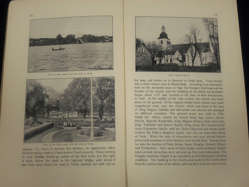 1913 CAPT. CLAUSEN'S GUIDE TO THE CANAL ROUTE STOCKHOLM JONKOPING GUIDE - J 1896