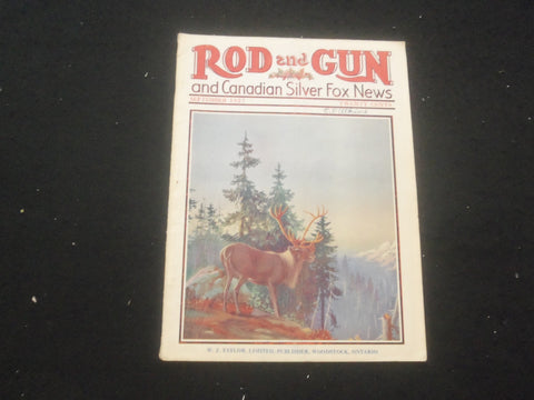 1927 SEPETMBER ROD AND GUN MAGAZINE - NICE COVER, ARTICLES & PHOTOS - SP 6377G
