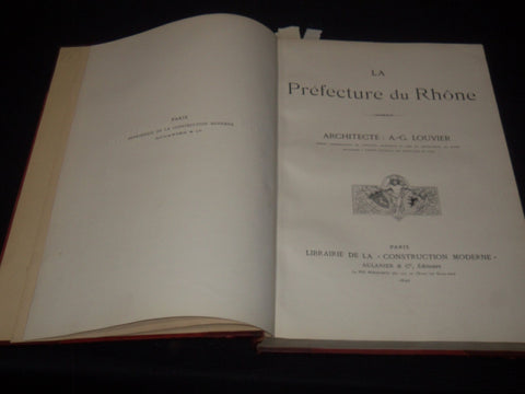 1896 LA PREFECTURE DU RHONE VOLUME - A. G. LOUVIER - GREAT PLATES - Z 254