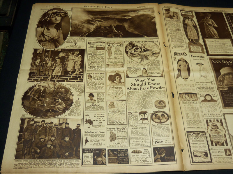 1918 JUNE NEW YORK TIMES PICTURE SECTION NO. 7 & 8 - RALPH DE PALMA - NT 8823