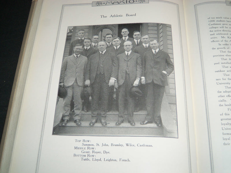 1914 MAKIO THE OHIO STATE UNIVERSITY YEARBOOK - BUCKEYES FOOTBALL - YB 1748