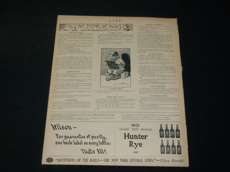 1906 OCTOBER 25 LIFE MAGAZINE - EAVESDROPPING - NICE ILLUSTRATIONS - B 4590I