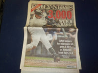 2001 JULY 10 NEW YORK DAILY NEWS NEWSPAPER - DEREK JETER GETS 3,000 HIT -NP 4226