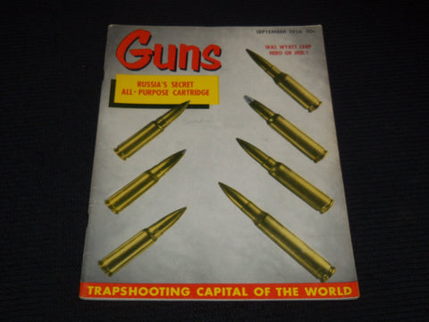 1956 SEPTEMBER GUNS MAGAZINE - RUSSIA'S SECRET CATRIDGE COVER - E 12547