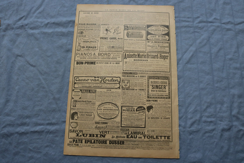 1897 JULY 18 LE PETIT ECHO DE LA MODE MAGAZINE-TULLE ET TAFFETAS-FRENCH- NP 8665