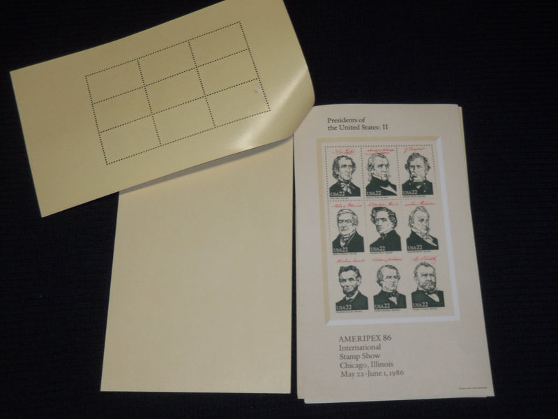 1986 AMERIPEX 86 PRESIDENTS OF THE UNITED STATES STAMPS LOT OF 2 - K 571