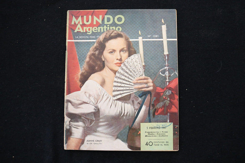 1947 FEBRUARY 5 MUNDO ARGENTINO MAGAZINE - JEANNE CRAIN COVER - E 25898
