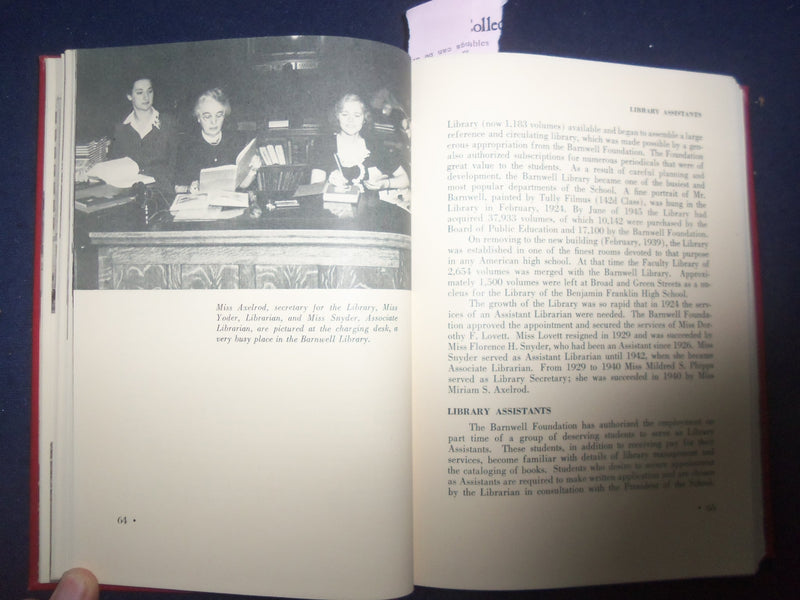 1945 CENTRAL HIGH SCHOOL OF PHILADELPHIA 1944-1946 HARDCOVER BOOK - KD 8171
