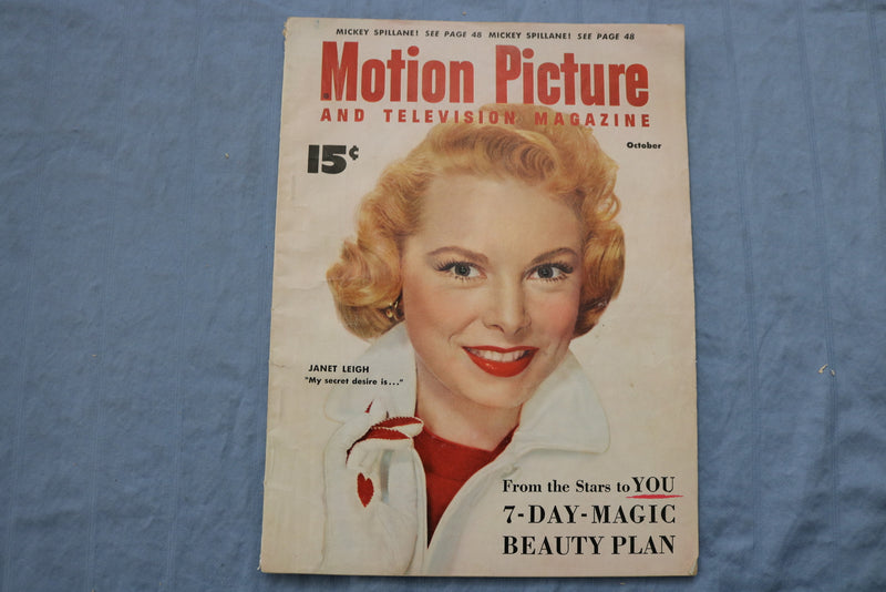 1953 OCTOBER MOTION PICTURE MAGAZINE - JANET LEIGH COVER - ST 1002Z