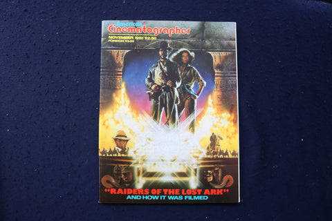 1981 NOV AMERICAN CINEMATOGRAPHER MAGAZINE - RAIDERS OF THE LOST ARK - E 17698