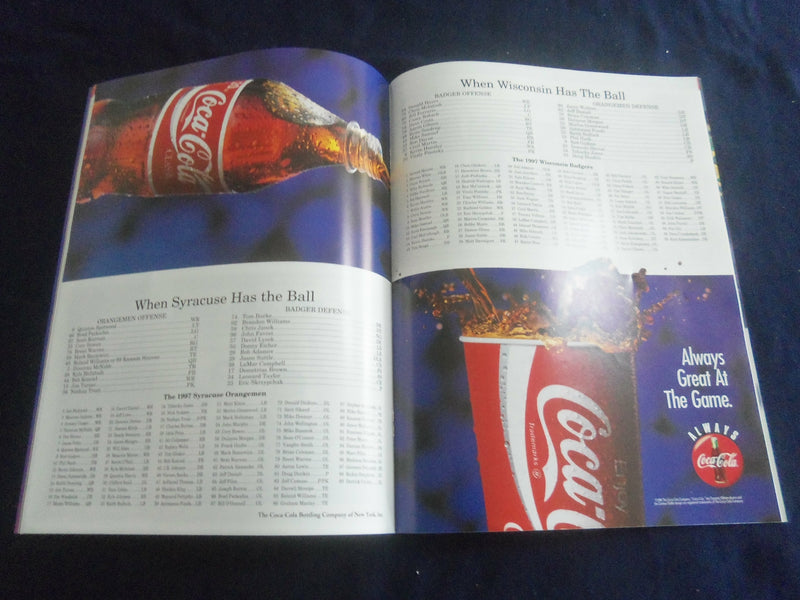 1997 AUGUST 24 FOOTBALL PROGRAM - UNIV WISCONSIN VS SYRACUSE UNIV - SP 1217Y