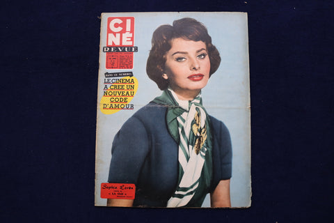 1958 JUNE 6 CINE REVUE MAGAZINE - SOPHIA LOREN-WILLIAM HOLDEN COVER - E 22019
