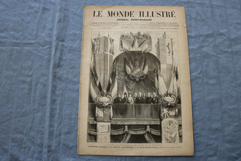 1875 AUG 7 LE MONDE ILLUSTRE MAGAZINE - OUVERTURE SOLENNELLE - FRENCH - NP 8453