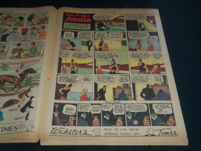 1939 APRIL 23 DAILY OKLAHOMAN SUNDAY NEWSPAPER COLOR COMICS SECTION - NT 7628