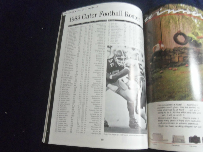 1989 DEC 30 FREEDOM BOWL PROGRAM - UNIV FLORIDA VS UNIV WASHINGTON - ST 4027M
