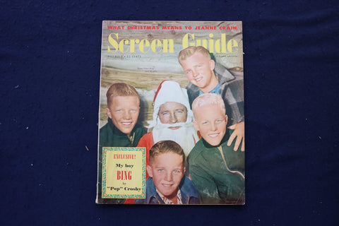 1949 DECEMBER SCREEN GUIDE MAGAZINE - BING CROSBY AND SONS COVER - E 18608