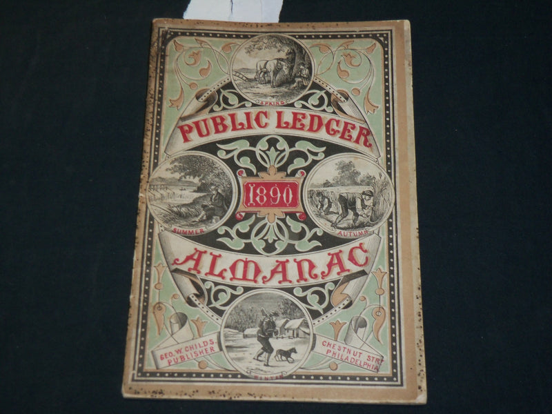 1890 PUBLIC LEDGER ALMANAC - 21ST ANNUAL - JOHNSTOWN DISASTER - J 5952