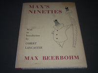 1958 MAX'S NINETIES BY MAX BEERBOHM HARDCOVER BOOK - NICE ILLUSTRATIONS- KD 3942