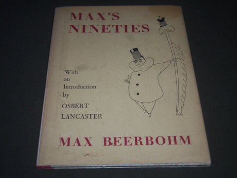 1958 MAX'S NINETIES BY MAX BEERBOHM HARDCOVER BOOK - NICE ILLUSTRATIONS- KD 3942
