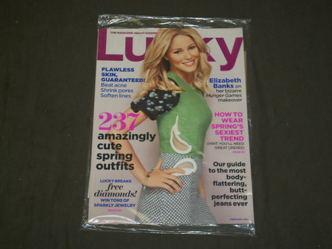 2012 FEBRUARY LUCKY MAGAZINE - ELIZABETH BANKS COVER - B 3579