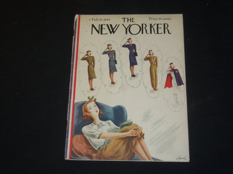 1943 FEBRUARY 27 THE NEW YORKER MAGAZINE - ILLUSTRATED COVER - NY 59