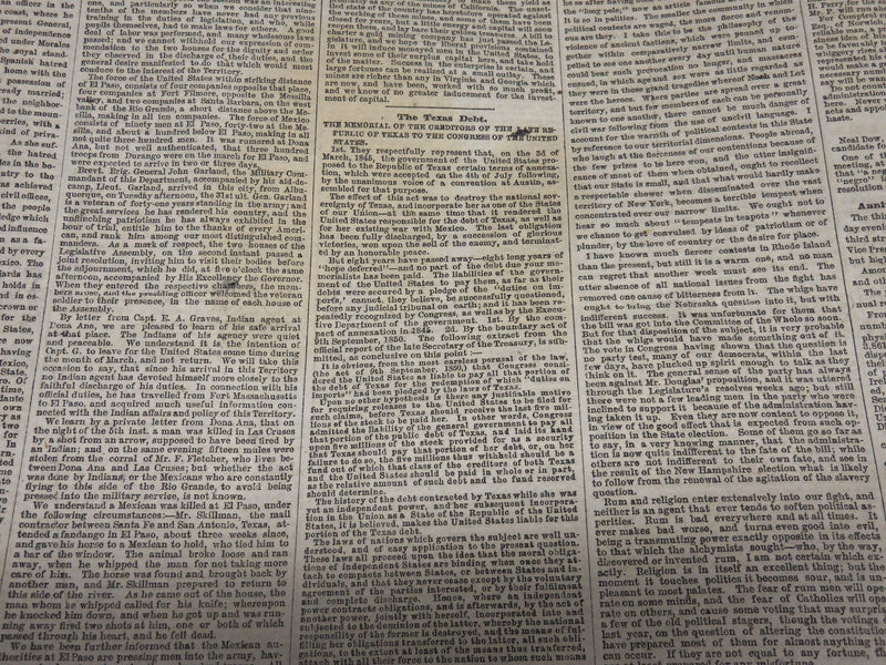 1854 MARCH 31 NEW YORK HERALD NEWSPAPER - CUTTING BRECKENRIDGE - NP 4893