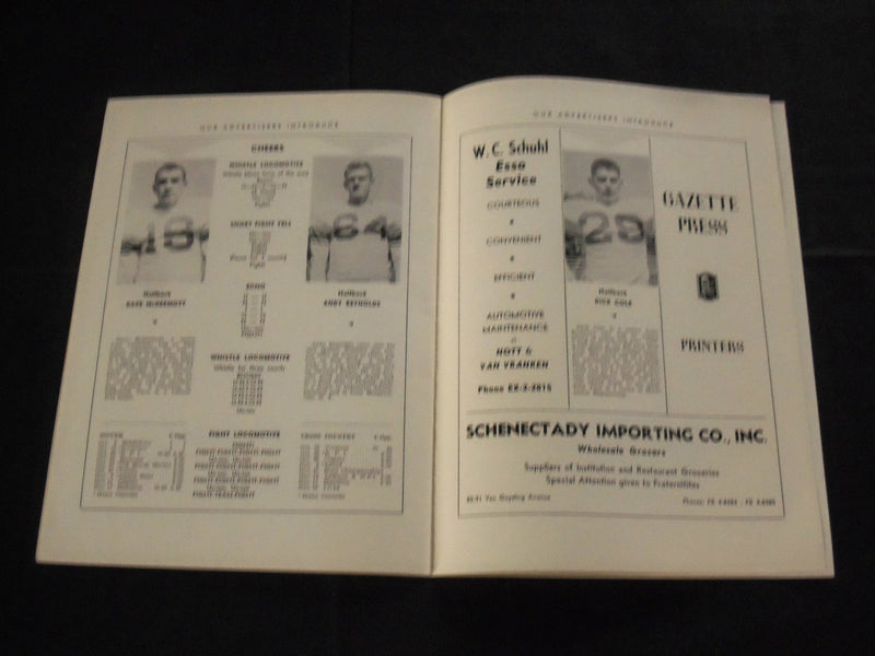 1956 OCTOBER 20 UNION VS. RPI HOMECOMING FOOTBALL PROGRAM - J 3728
