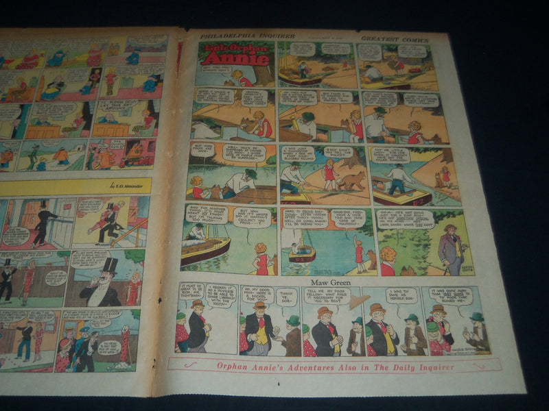 1936 JULY 5 PHILADELPHIA INQUIRER SUNDAY COLOR COMICS - 3 SECTIONS - NT 7397