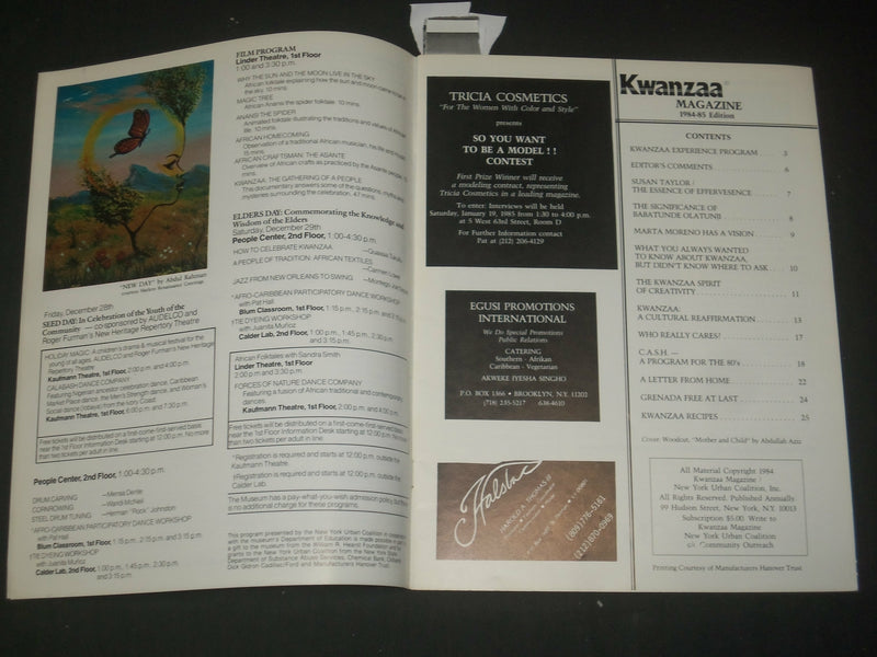 1984-1985 KWANZAA MAGAZINE - NICE PHOTOS - ST 997O
