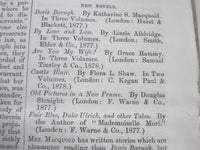 1877 THE ACADEMY WEEKLY REVIEW OF LITERATURE LOT OF 44 ISSUES - LONDON - O 2381