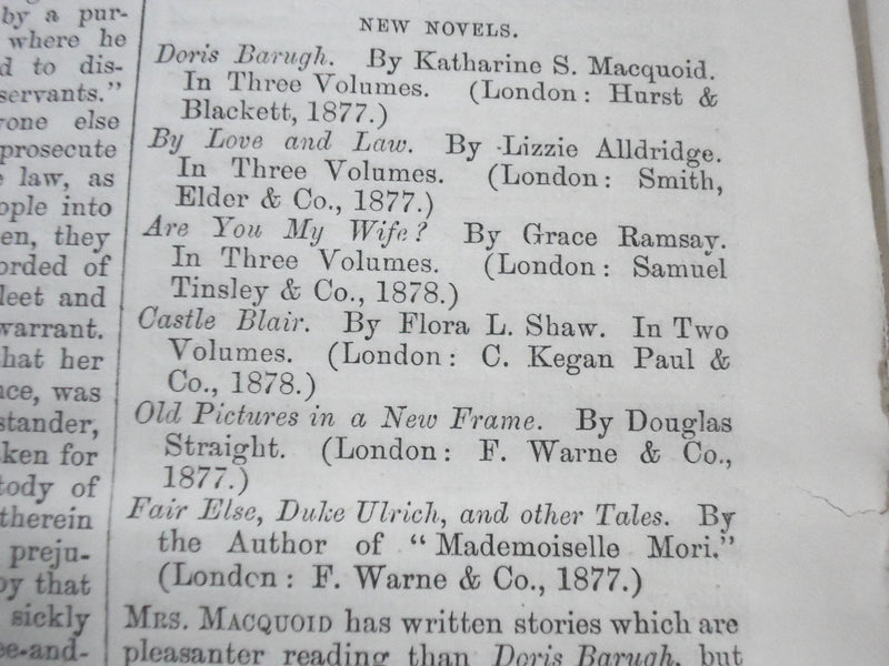 1877 THE ACADEMY WEEKLY REVIEW OF LITERATURE LOT OF 44 ISSUES - LONDON - O 2381