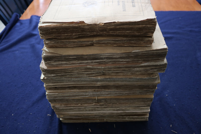1847-1894 ANNALES DE LA SOCIETE LINNEENNE DE LYON BOUND VOLUMES-LOT OF 13-O 3495