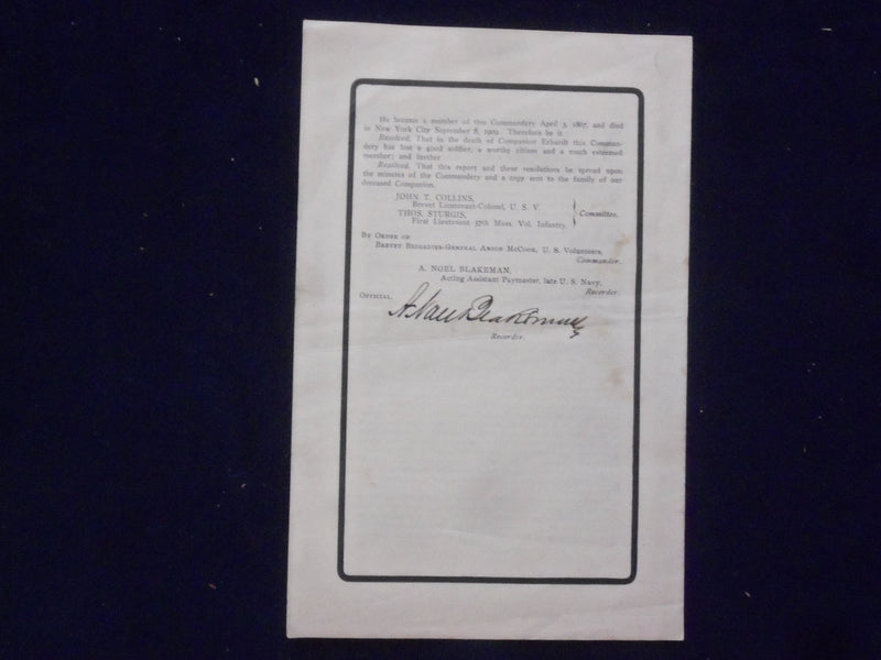 1910 JOEL BENEDICT ERHARDT MEMORIAL SOFTCOVER BOOKLET - K 230