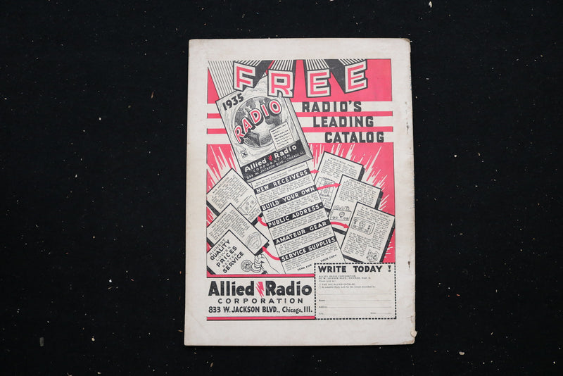 1935 FEBRUARY RADIO-CRAFT MAGAZINE - THE RADIO SET OF 1950 COVER - E 11180
